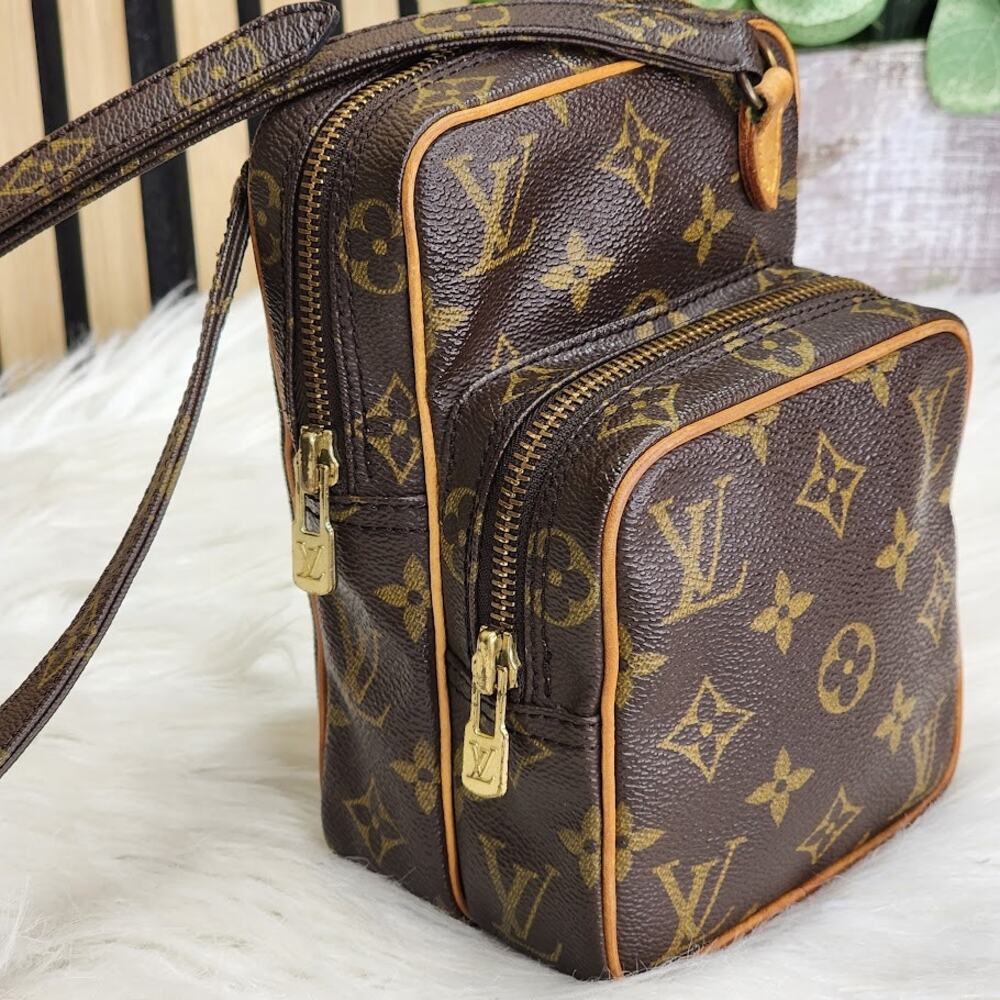 Authentic Louis Vuitton Monogram Mini Amazon Crossbody Bag Brown Vintage - Picture 3 of 16